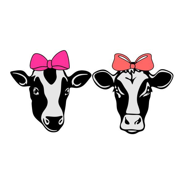 Detail Cow With Bow Clipart Nomer 8