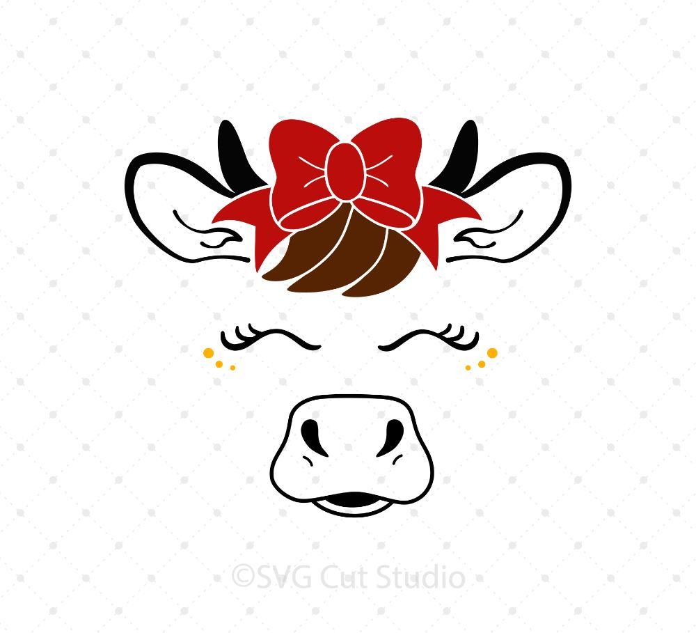 Detail Cow With Bow Clipart Nomer 9