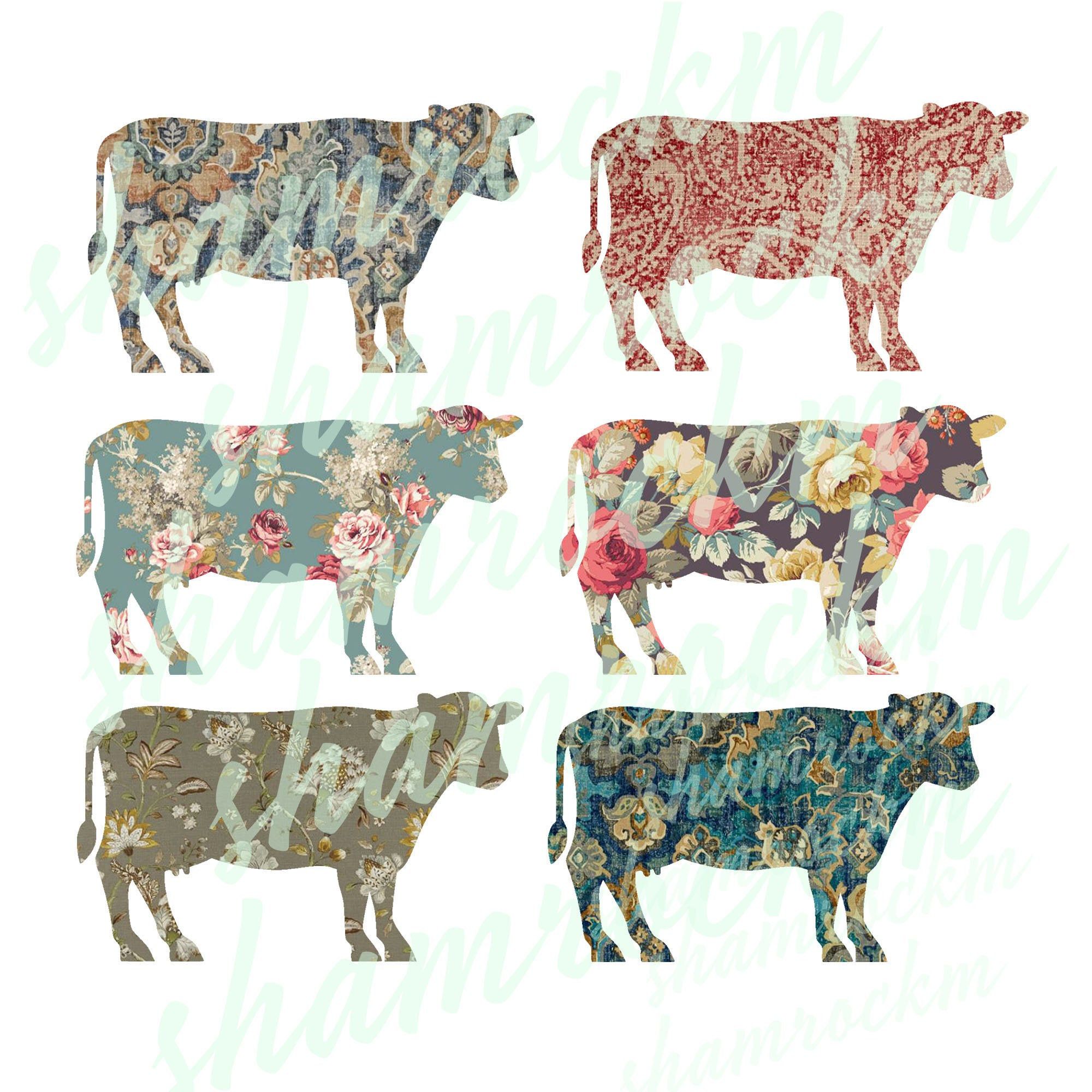 Detail Cow With Flower Clipart Nomer 34