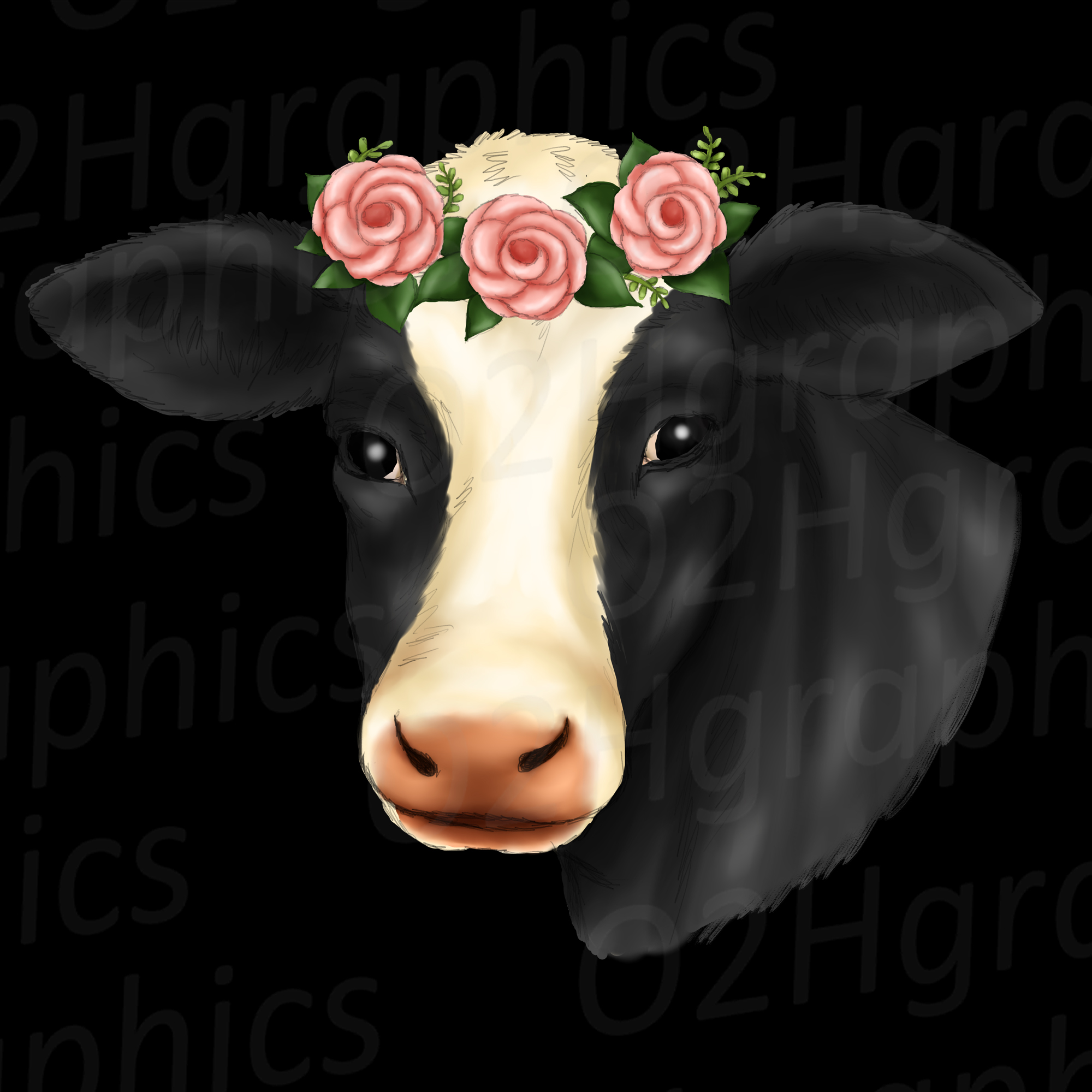 Detail Cow With Flower Crown Png Nomer 54