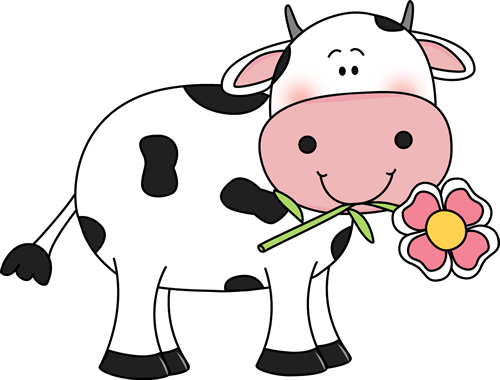 Detail Cow With Flowers Clipart Nomer 3