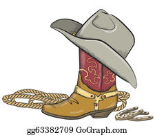 Detail Cowboy Boot And Hat Clipart Nomer 10