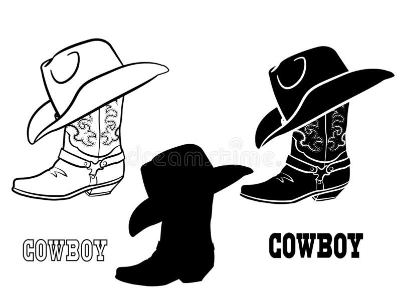 Detail Cowboy Boot And Hat Clipart Nomer 14