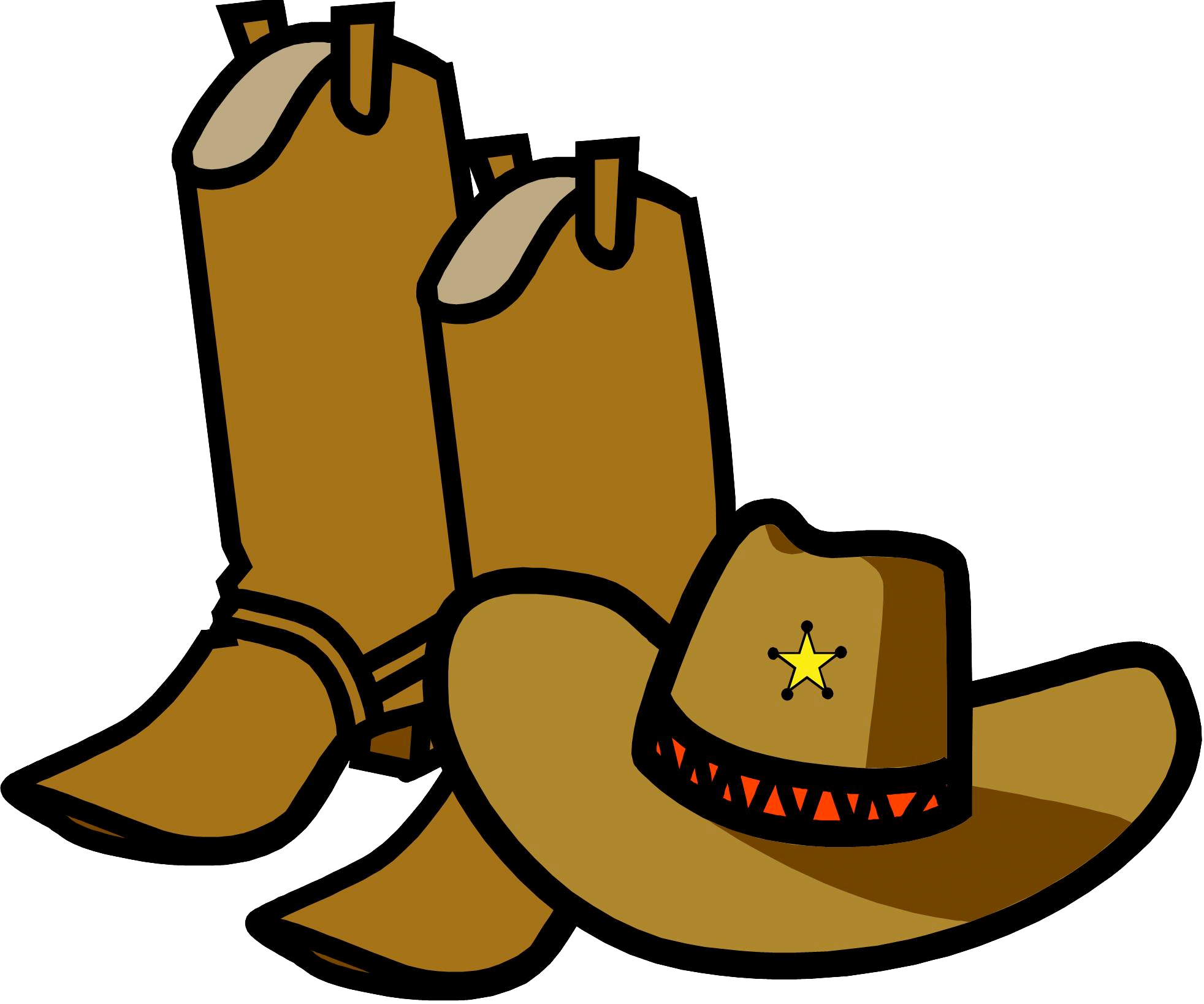 Detail Cowboy Boot And Hat Clipart Nomer 7