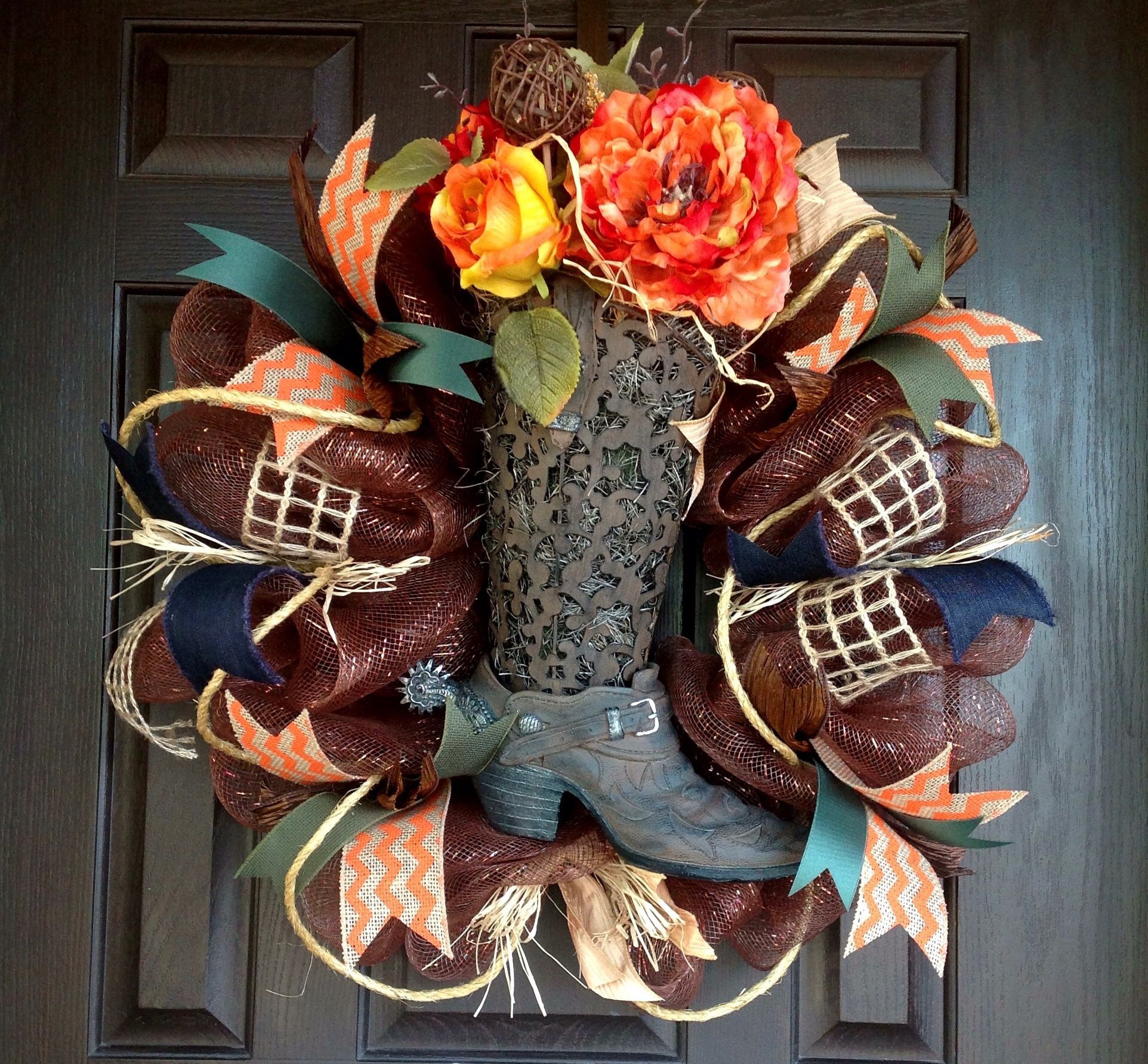 Detail Cowboy Boot Wreath Nomer 22