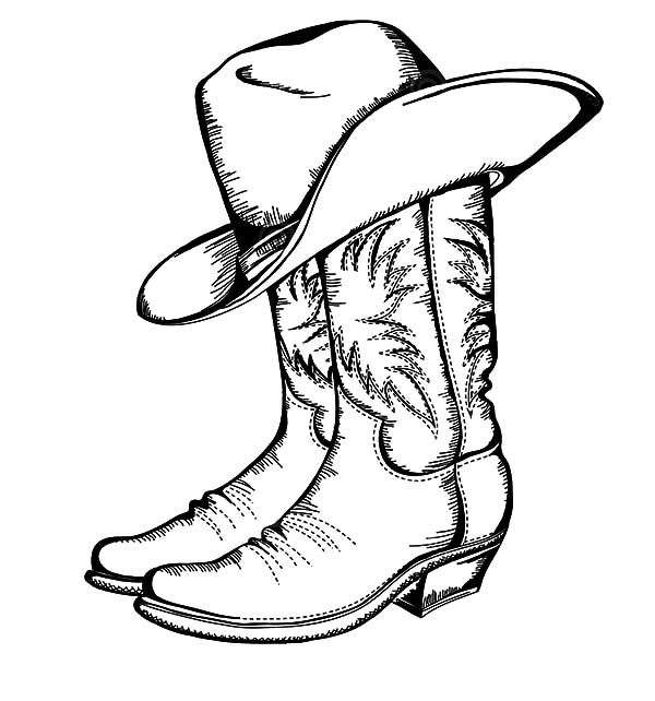 Detail Cowboy Boots And Hat Clipart Nomer 27