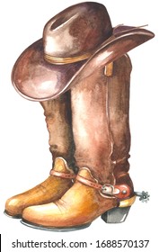 Detail Cowboy Boots And Hat Clipart Nomer 28