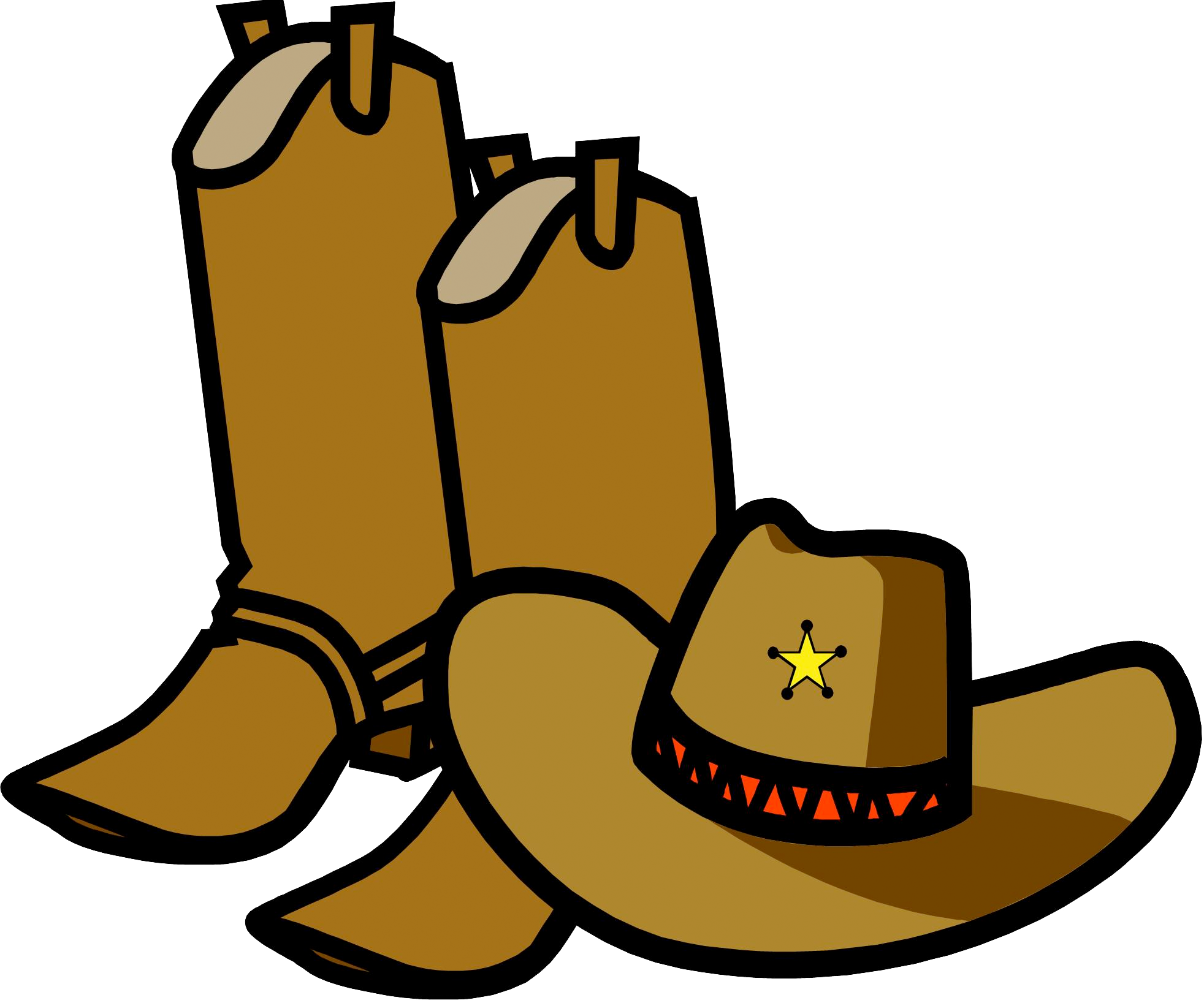 Detail Cowboy Boots And Hat Clipart Nomer 5