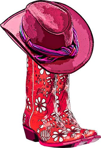 Detail Cowboy Boots And Hat Clipart Nomer 55