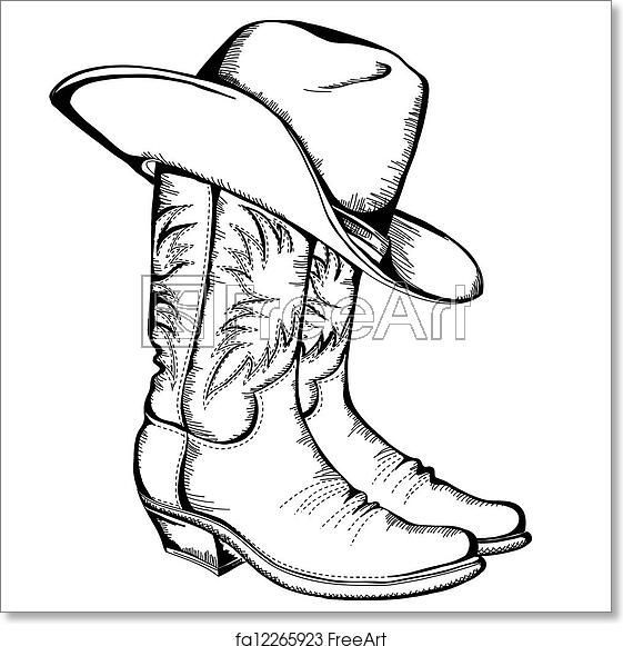 Detail Cowboy Boots And Hat Clipart Nomer 8