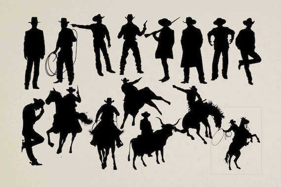 Detail Cowboy Clipart Silhouette Nomer 41