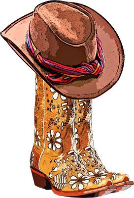 Detail Cowboy Hat And Boots Clipart Nomer 48