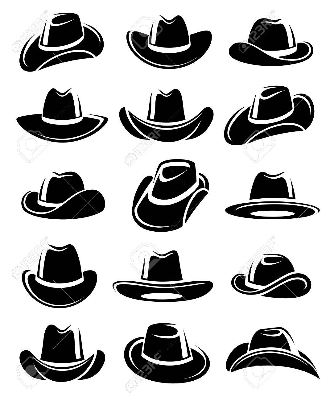 Detail Cowboy Hat Silhouette Vector Nomer 20