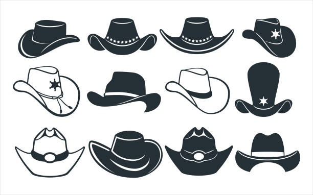 Detail Cowboy Hat Silhouette Vector Nomer 22