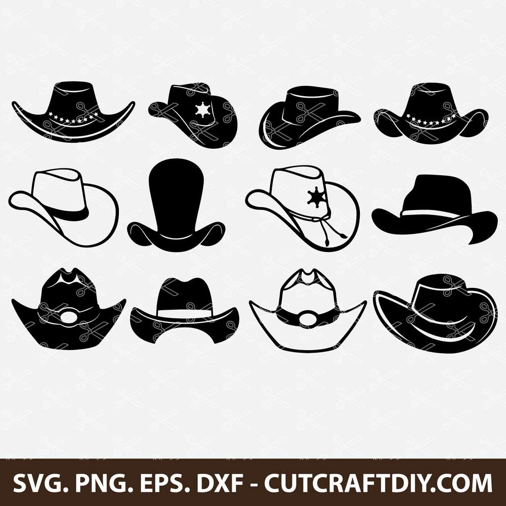 Detail Cowboy Hat Silhouette Vector Nomer 31