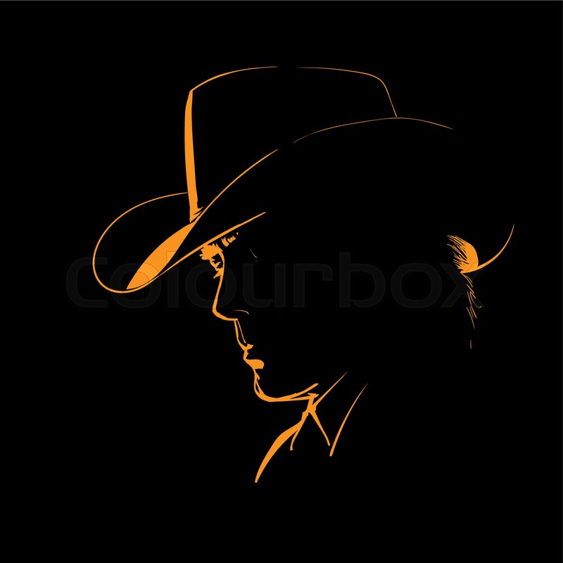 Detail Cowboy Hat Silhouette Vector Nomer 35