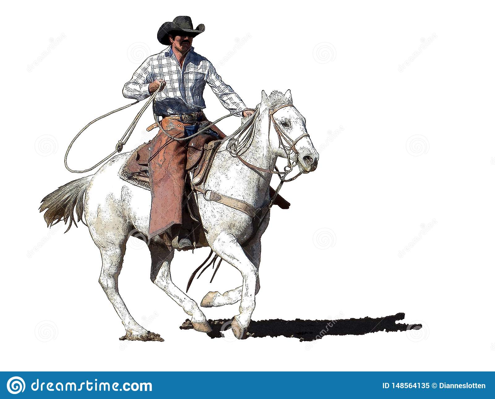 Detail Cowboy On A Horse Clipart Nomer 18