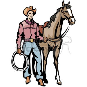 Download Cowboy On A Horse Clipart Nomer 24