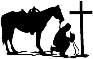 Detail Cowboy Praying At The Cross With Horse Nomer 41