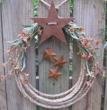 Detail Cowboy Rope Wreath Nomer 9