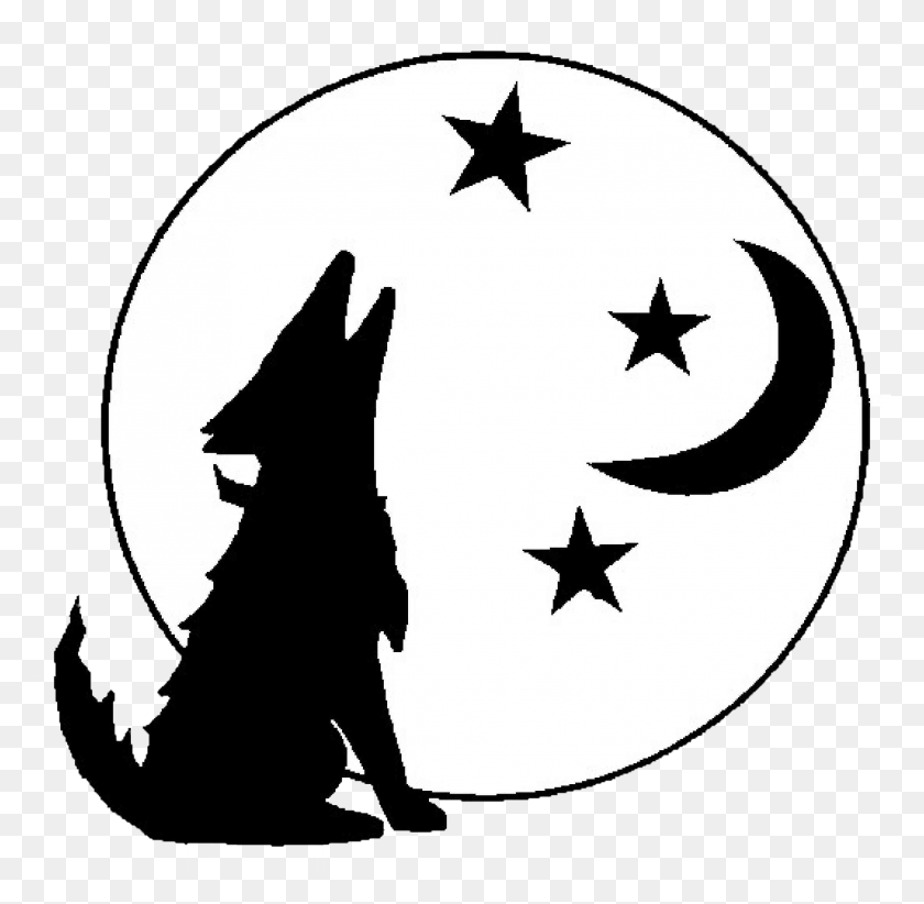 Detail Coyote Clipart Black And White Nomer 23