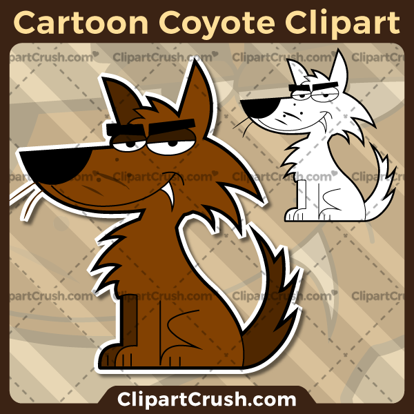 Detail Coyote Clipart Black And White Nomer 46