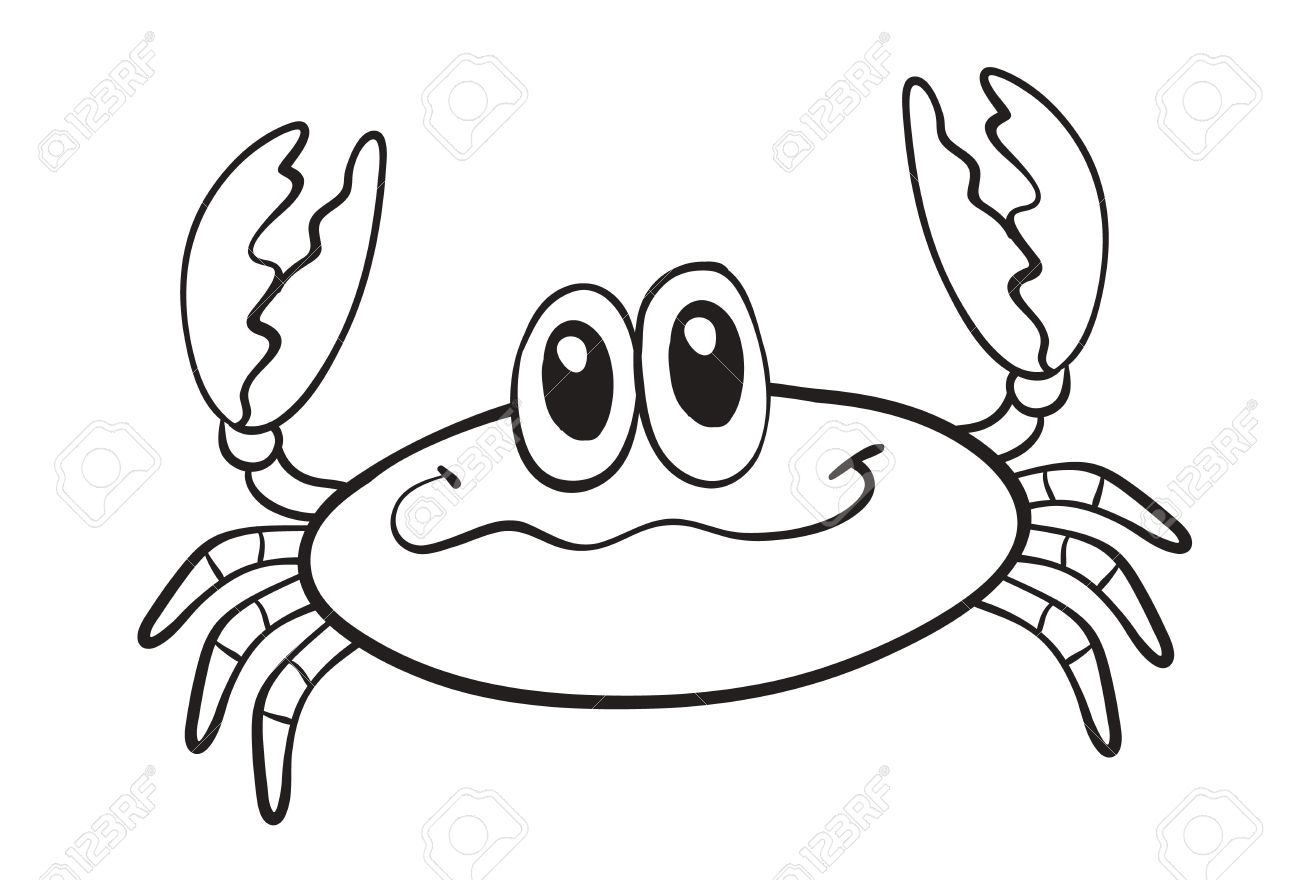 Detail Crab Clipart Black And White Nomer 19