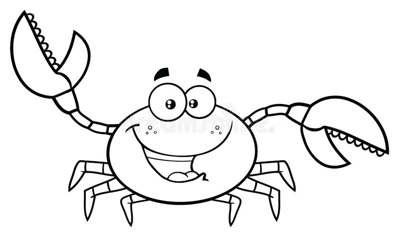 Detail Crab Clipart Black And White Nomer 42