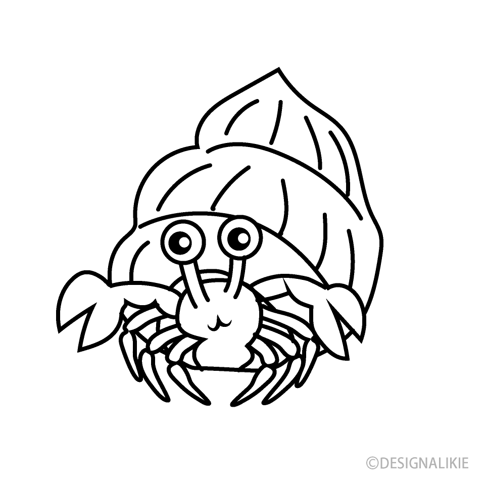 Detail Crab Clipart Black And White Nomer 47