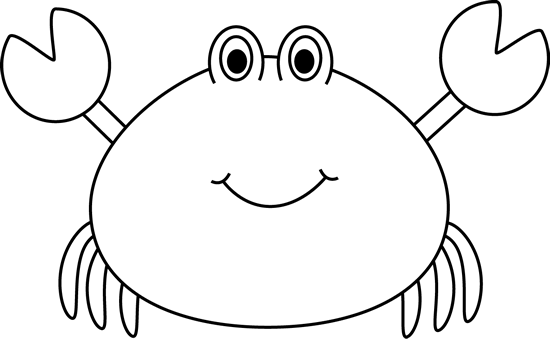 Detail Crab Clipart Black And White Nomer 8