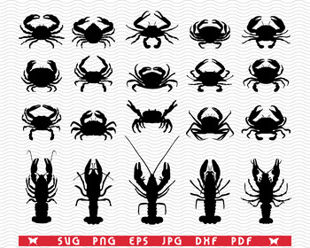 Detail Crab Silhouette Clip Art Nomer 28