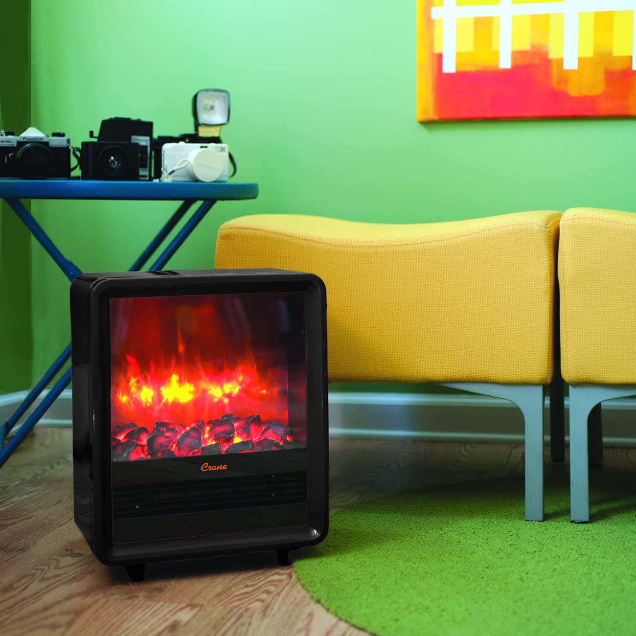 Detail Crane Mini Fireplace Heater White Nomer 23