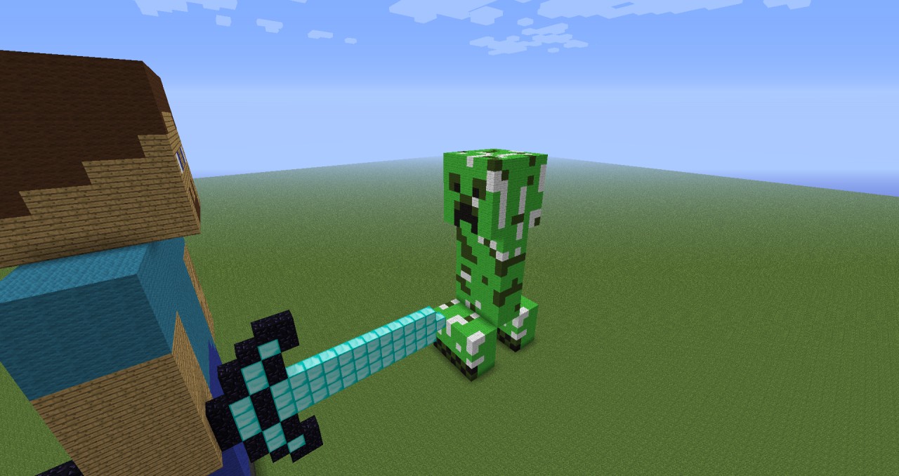 Detail Creeper Steve Minecraft Gambar Nomer 44