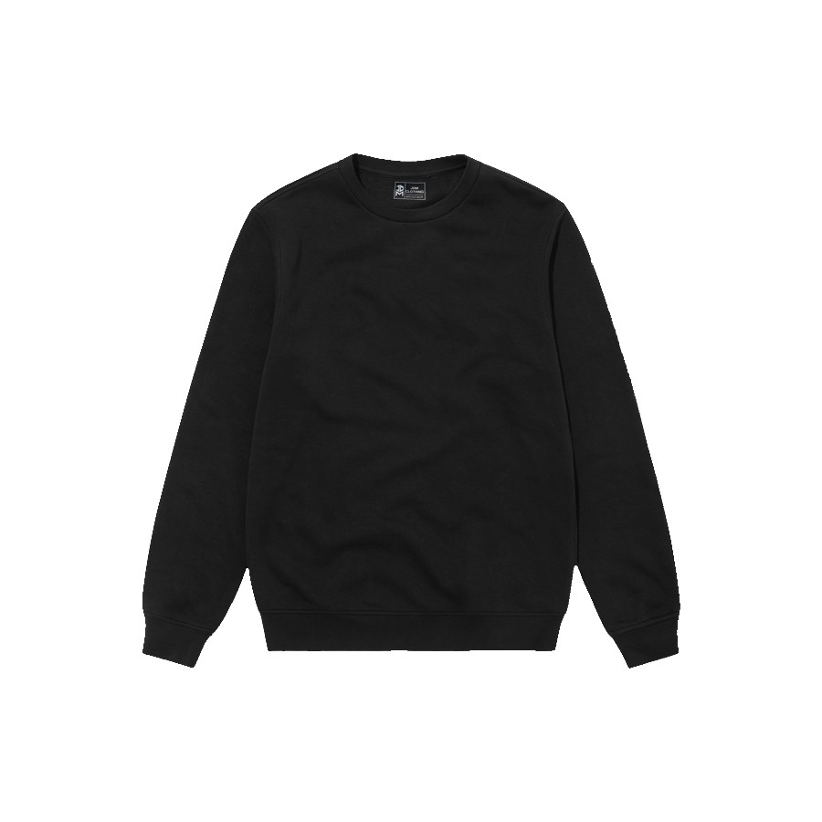 Detail Crewneck Polos Hitam Depan Belakang Nomer 3