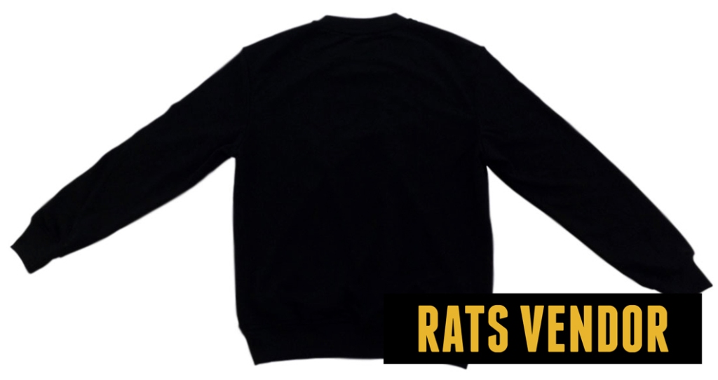 Detail Crewneck Polos Hitam Depan Belakang Nomer 49