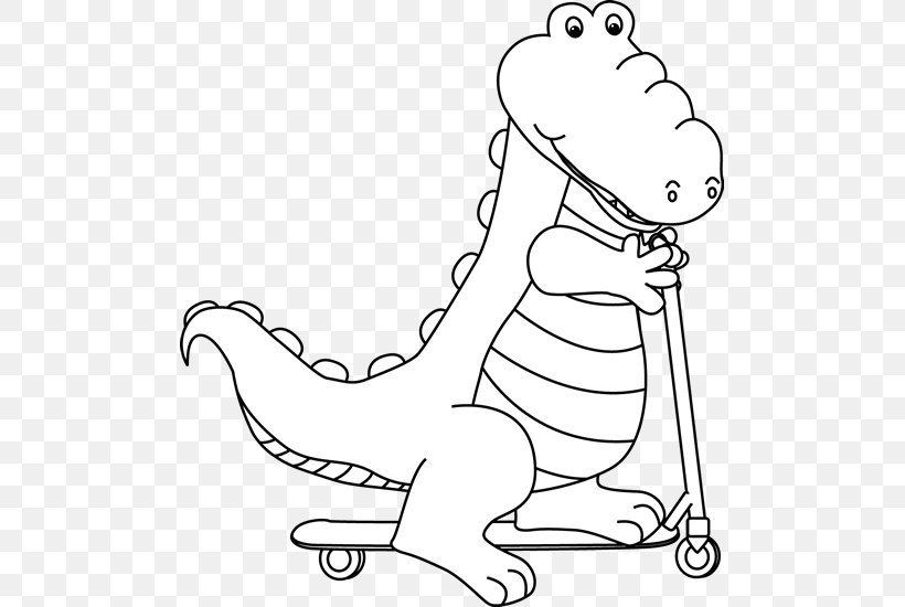 Detail Crocodile Clipart Black And White Nomer 38