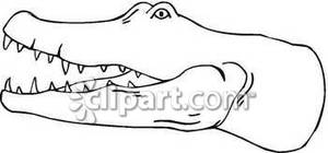 Detail Crocodile Clipart Black And White Nomer 44