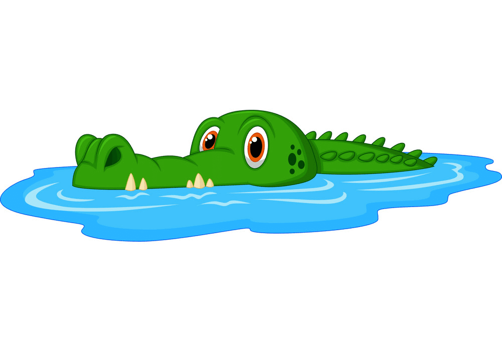 Detail crocodile in water clipart koleksi nomer 5