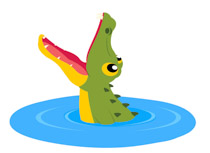 Detail Crocodile In Water Clipart Nomer 38