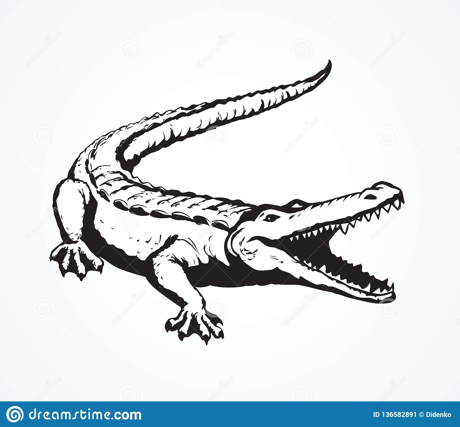 Detail Crocodile Vector Nomer 15