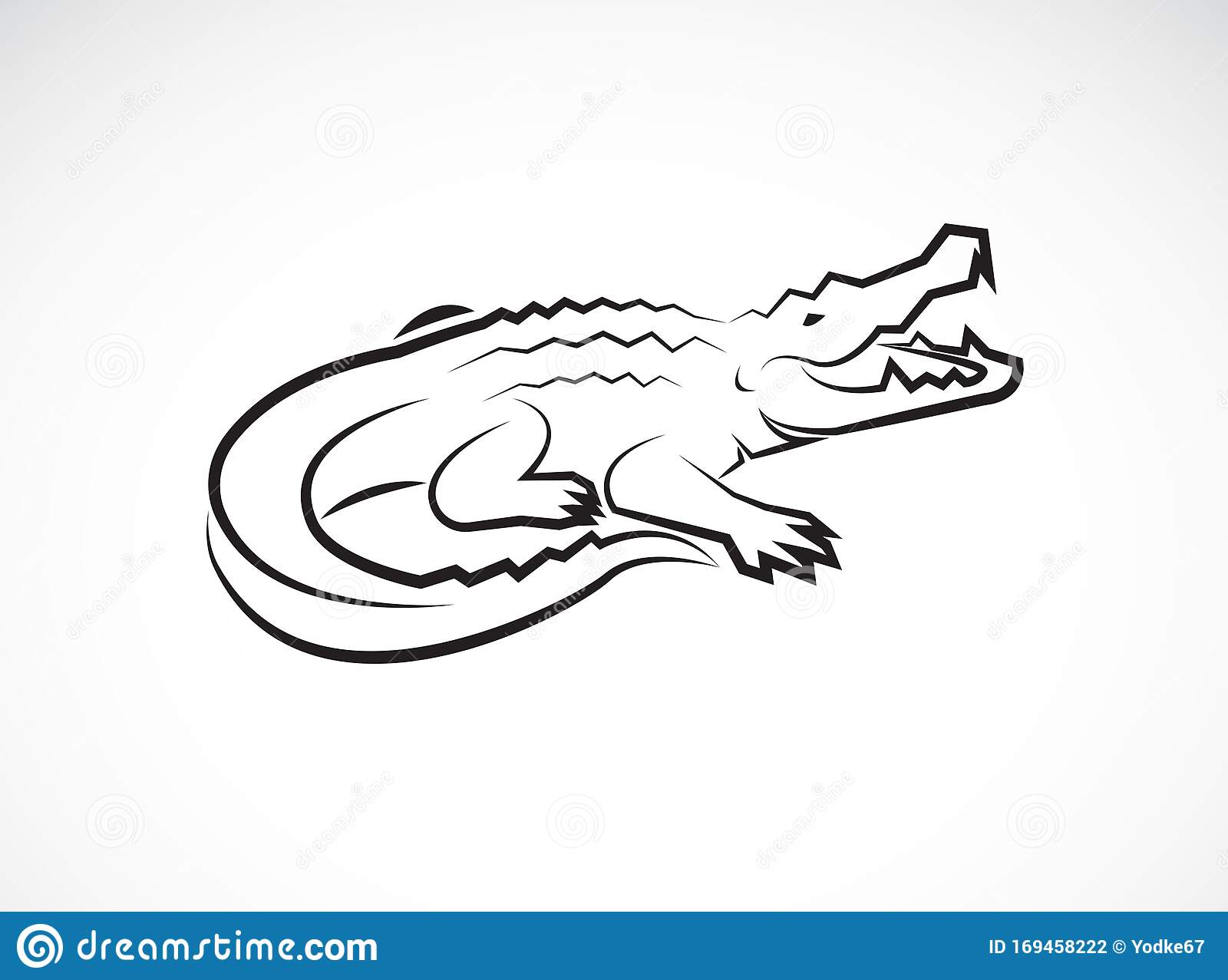 Detail Crocodile Vector Nomer 31