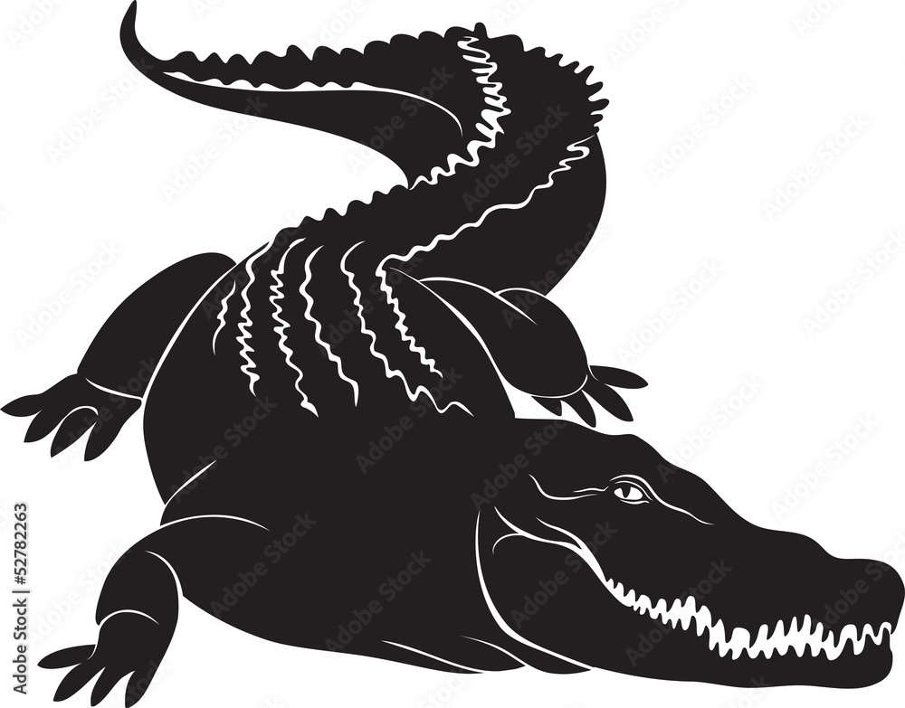 Detail Crocodile Vector Nomer 37