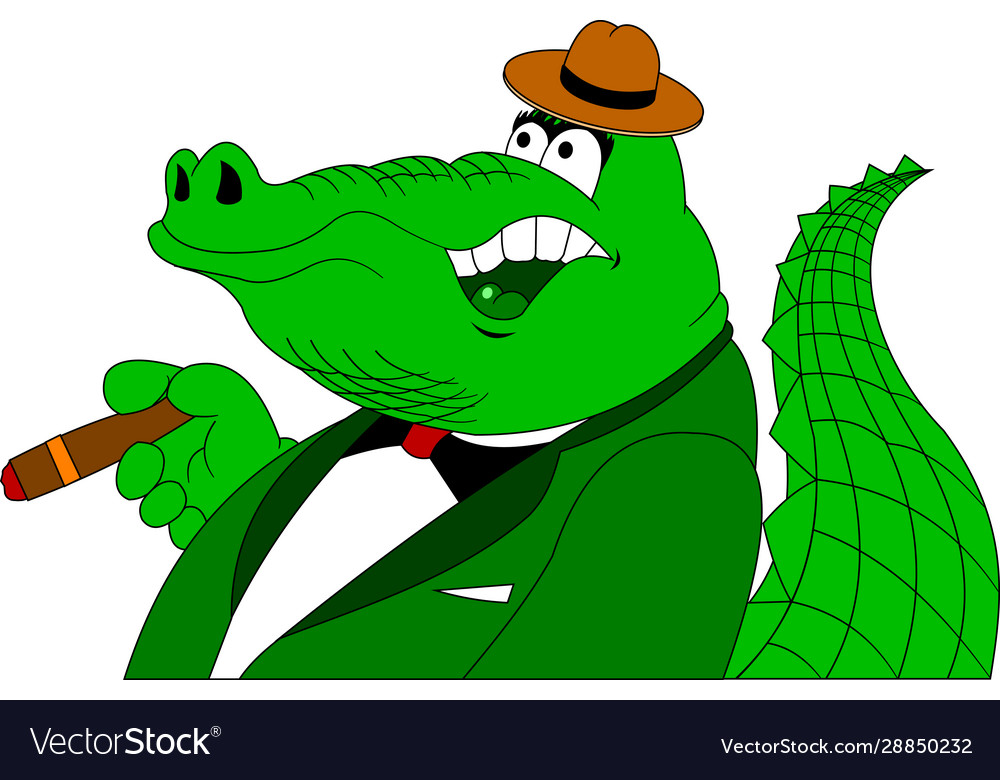 Detail Crocodile Vector Nomer 48