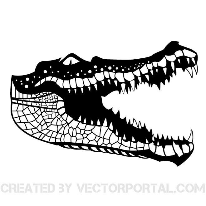 Detail Crocodile Vector Nomer 54