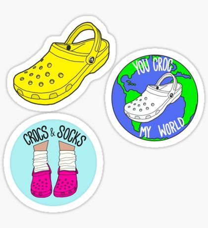 Detail Crocs And Socks Sticker Nomer 15