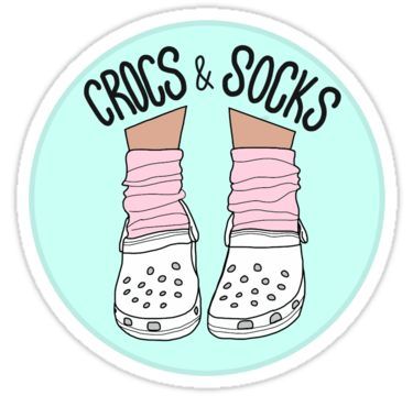 Detail Crocs And Socks Sticker Nomer 17