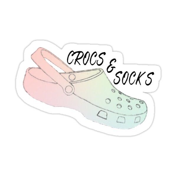 Detail Crocs And Socks Sticker Nomer 21