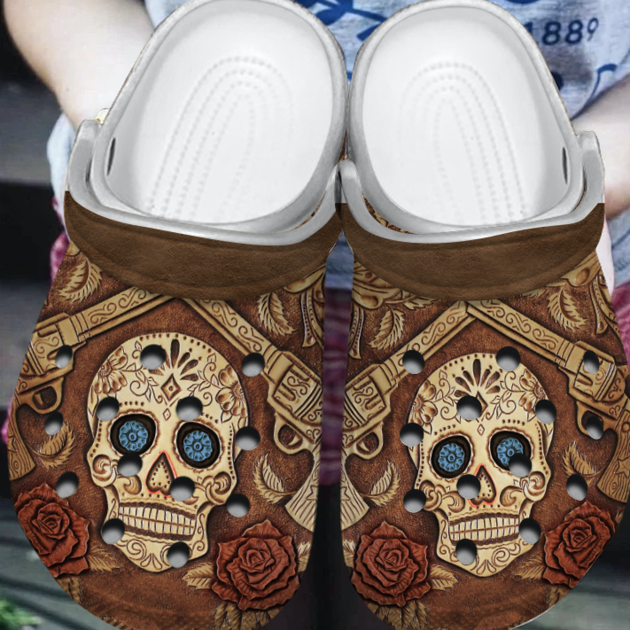 Detail Crocs Sugar Skull Nomer 19