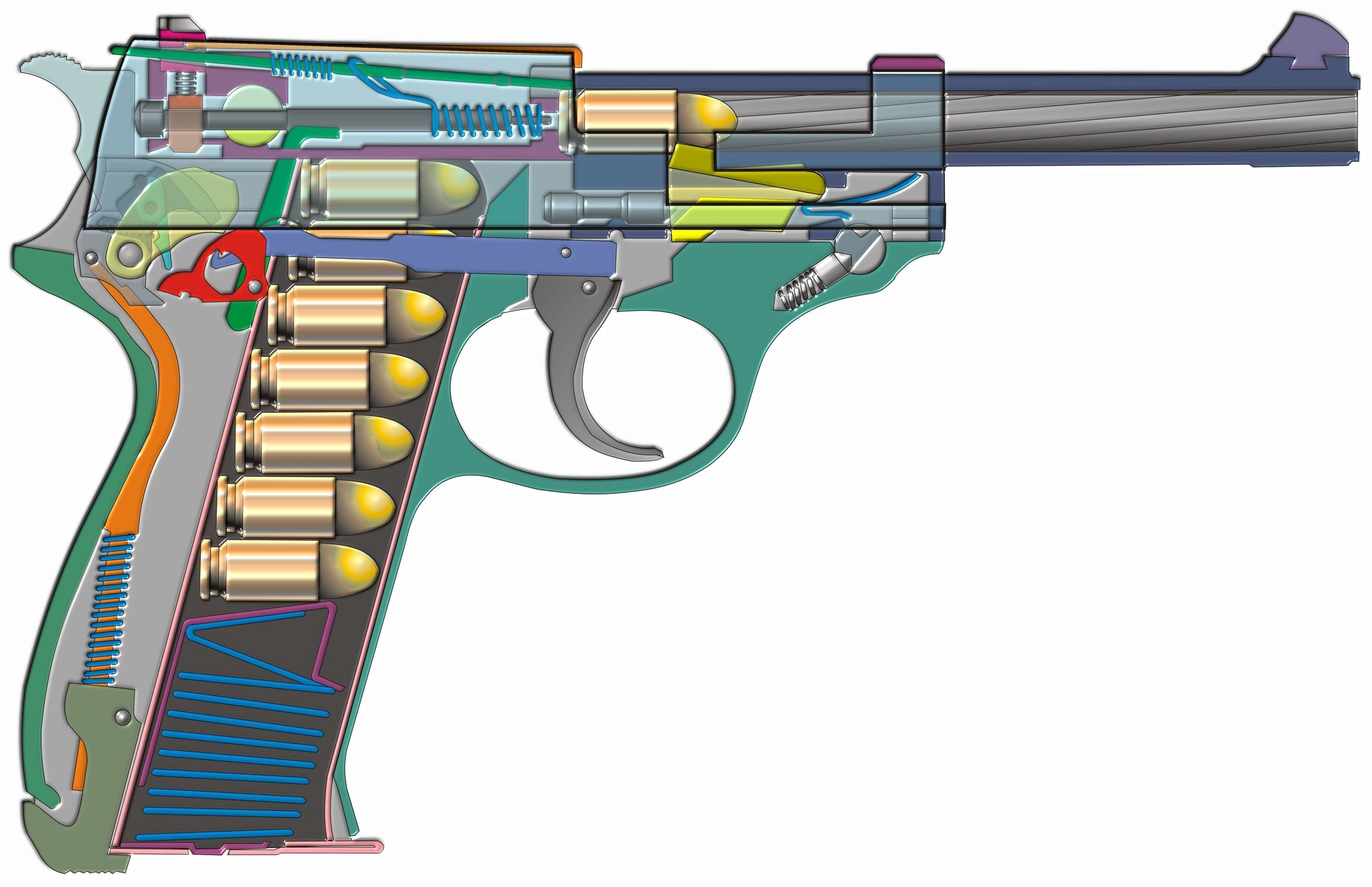 Detail Pistole Zeichnung Bleistift Nomer 3