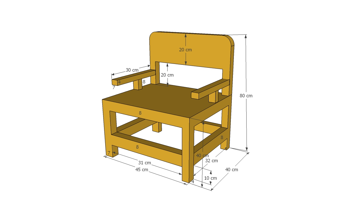 Detail Gambar Perspektif Kursi Nomer 46